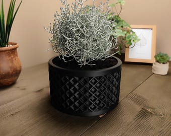 Modern 3D Printed Planter | Geometric Indoor Plant Pot | Minimalist Succulent Pot | Contemporary Home Decor