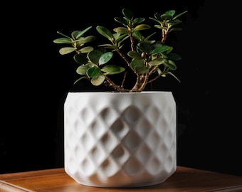 Diamond Textured Modern Indoor Plant Pot