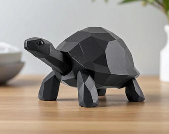 Geometric Turtle Decor | 3D Printed Turtle Statue