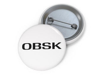 OBSK-Signatur-Pin | Rundes weißes Abzeichen