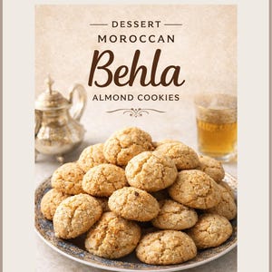 Auténtica receta marroquí de Behla | Dulces tradicionales de almendras | Guía paso a paso con medidas en gramos (PDF)