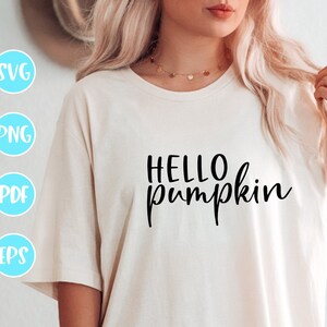 Hallo Pompoen Cute Fall Design SVG PNG PDF Craft Cutting File