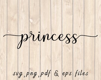 Download Princess Word Svg Etsy