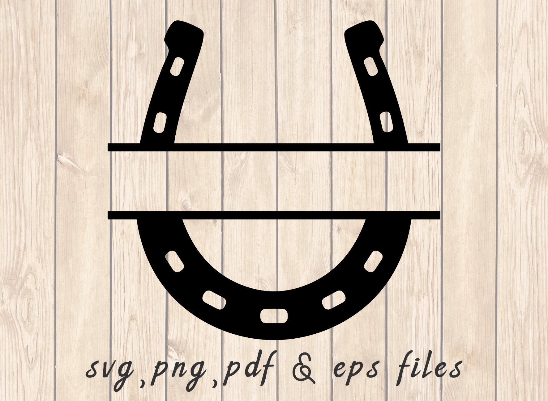 Split Horseshoe Name Frame SVG PNG PDF Craft Cutting File Etsy Australia