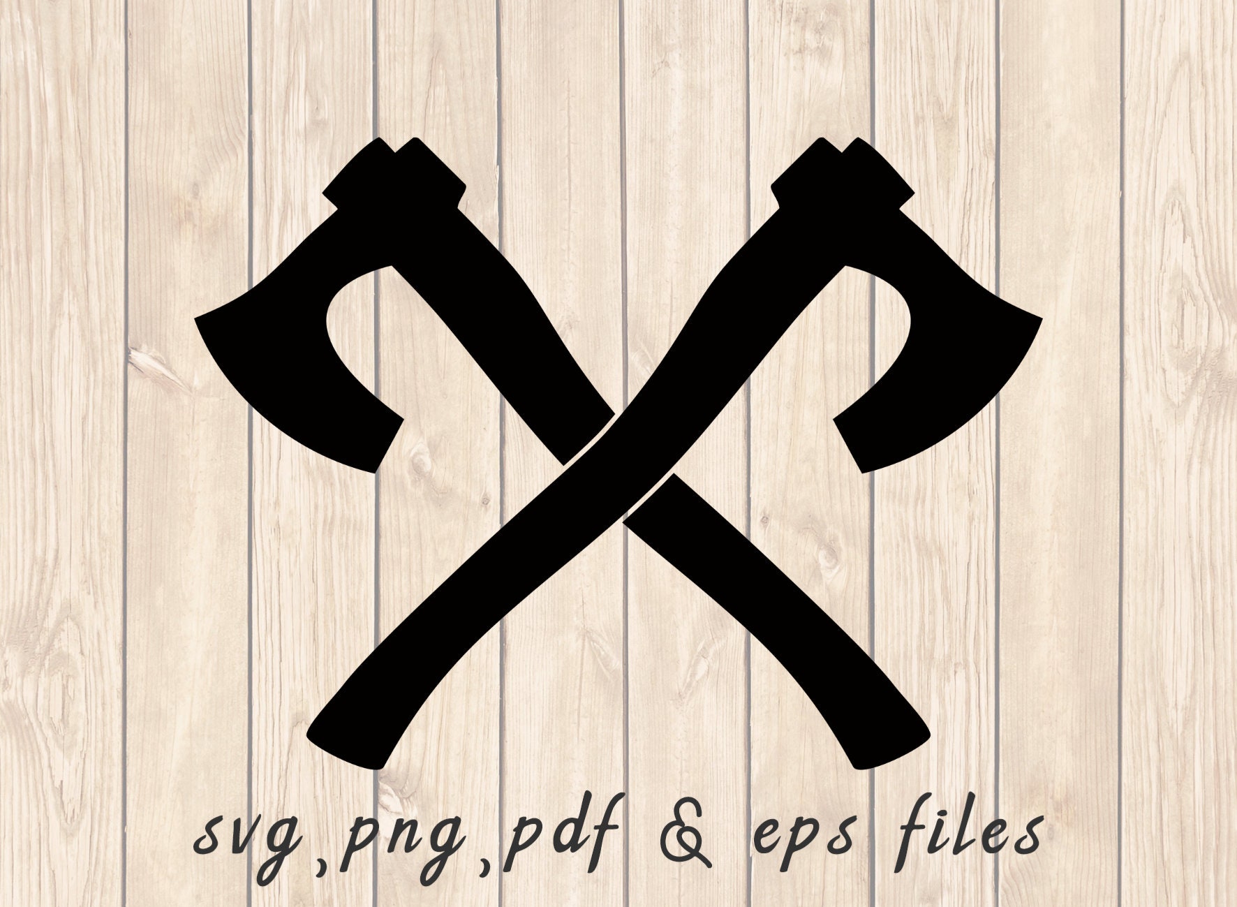 Crossed Viking Axes Silhouette SVG PNG PDF Craft Cutting File Etsy