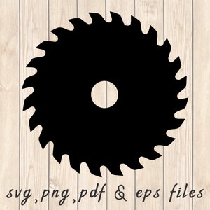 Circular Saw Blade SVG PNG PDF Craft Cutting File