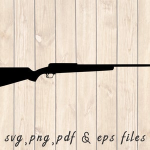 Hunting Rifle Silhouette SVG PNG PDF Craft Cutting File