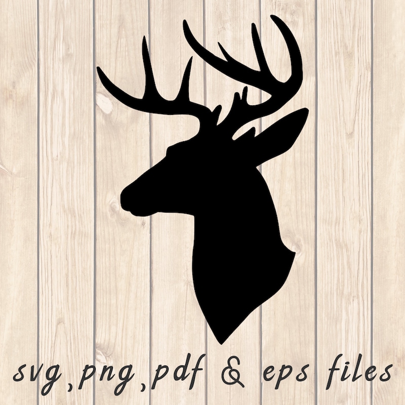 Stag Head Silhouette - Etsy