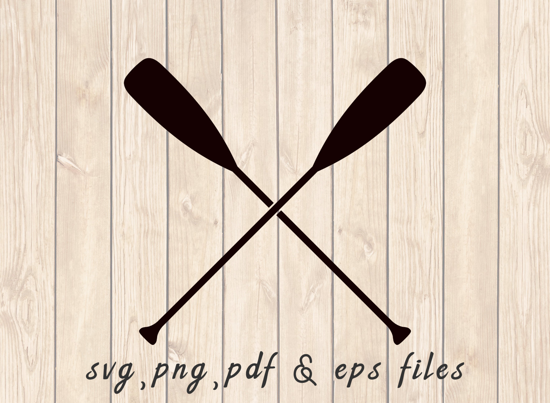 Crossed Canoe or Kayak Boat Paddles SVG PNG PDF Craft Cutting Etsy UK