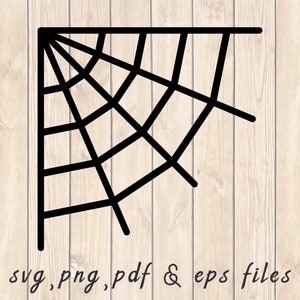 Halloween Corner Spider Web SVG PNG PDF Craft Cutting File