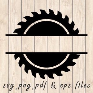 Circular Saw Blade Name Frame SVG PNG PDF Craft Cutting File