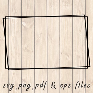 Double Rectangle Frame SVG PNG PDF Craft Cutting File
