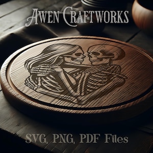 Gothic Skeleton Couple In Love SVG PNG PDF Digital Craft File