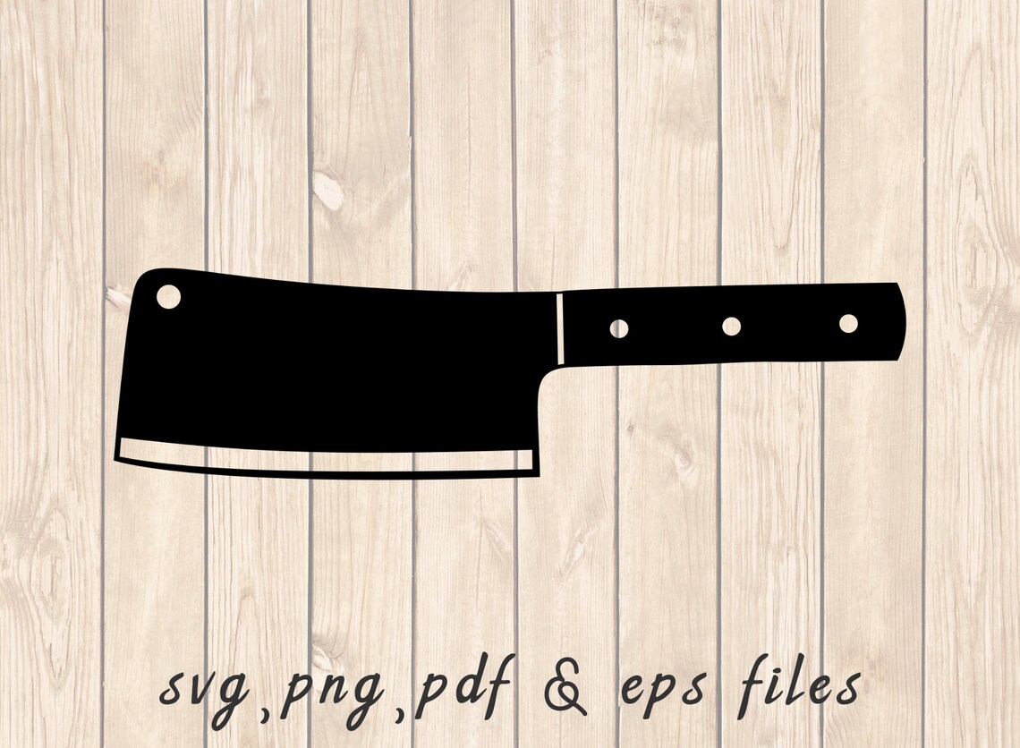 Meat Cleaver Silhouette SVG PNG PDF Craft Cutting File Etsy
