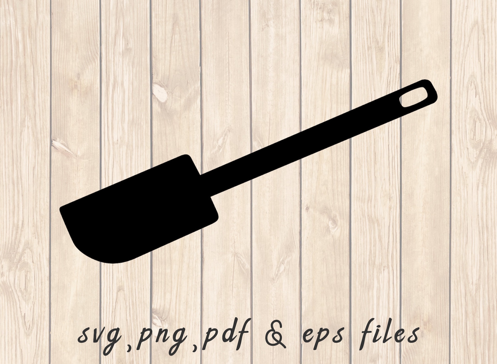 Baker's Spatula Silhouette SVG PNG PDF Craft Cutting File Etsy
