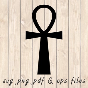 Ankh Egyptian Cross Silhouette SVG PNG PDF Craft Cutting File