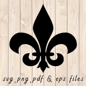 Fleur De Lis Silhouette SVG PNG PDF Craft Cutting File
