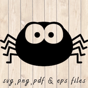 Cute Halloween Spider SVG PNG PDF Craft Cutting File