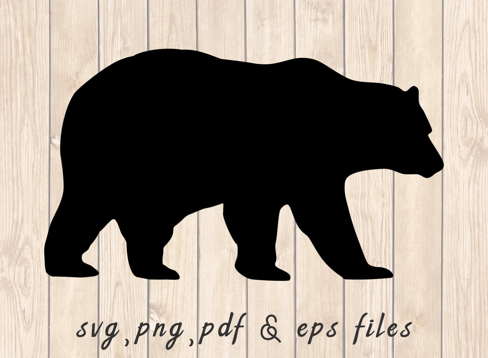 Grizzly Bär Silhouette SVG PNG PDF Basteldatei - Etsy Schweiz