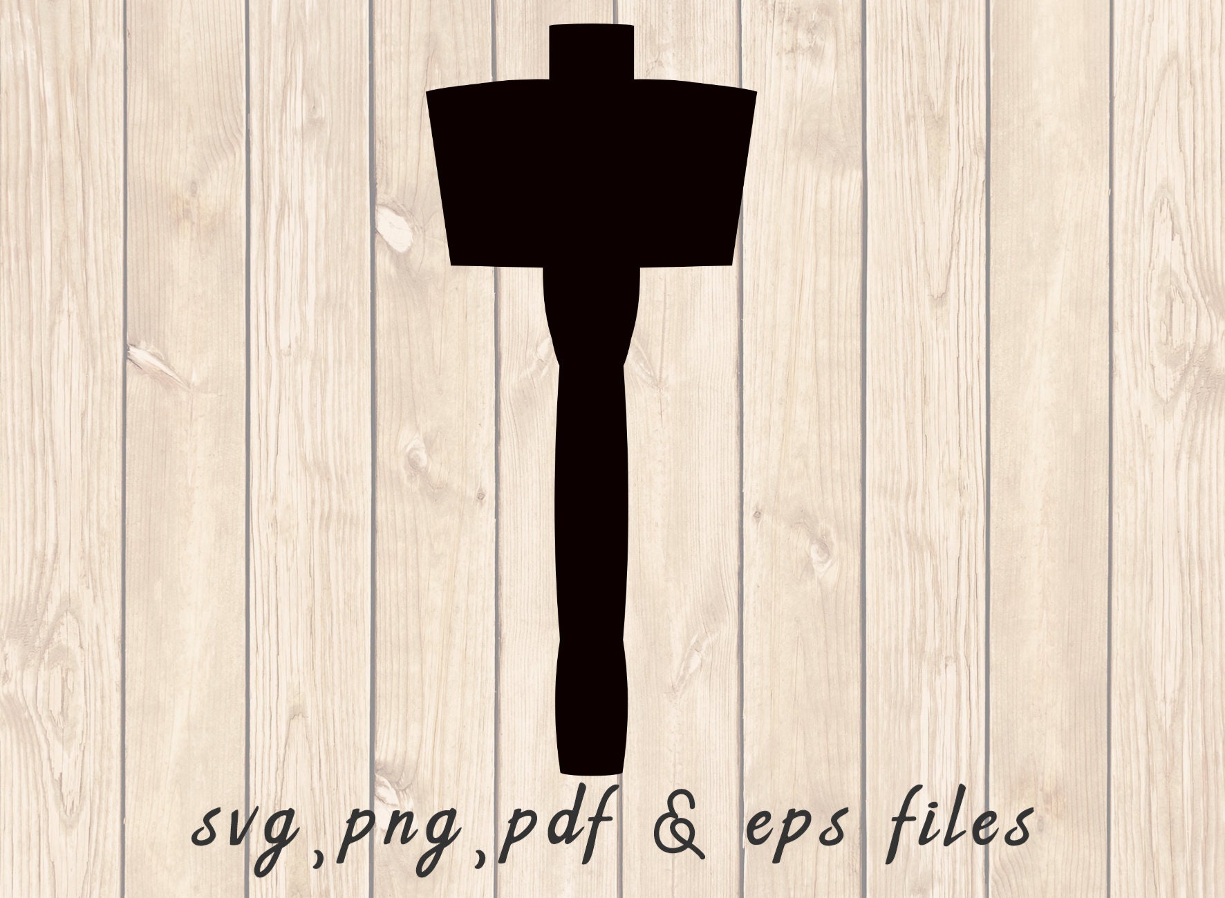 SVG FILE - Wooden Mallet