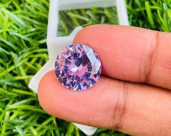 Purple! Sapphire Gemstone Ring Gemstone Round Shape Size-13x13x7MM carat-16.10High Quality and extra gift