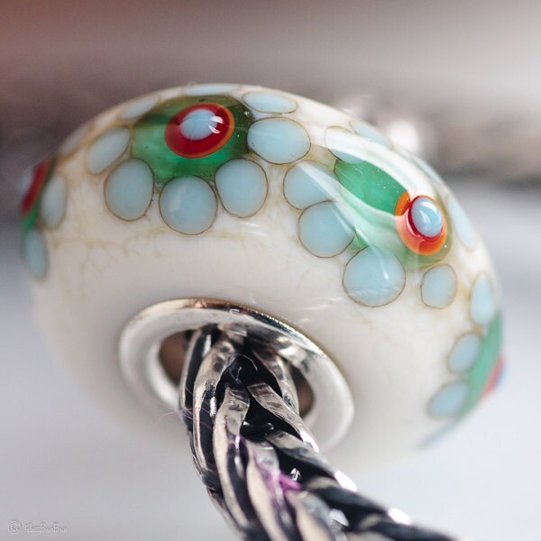 GlassBonBon Artisan Bead  Ooak SRA Lampwork fits all european charm bracelets BHB fully cored