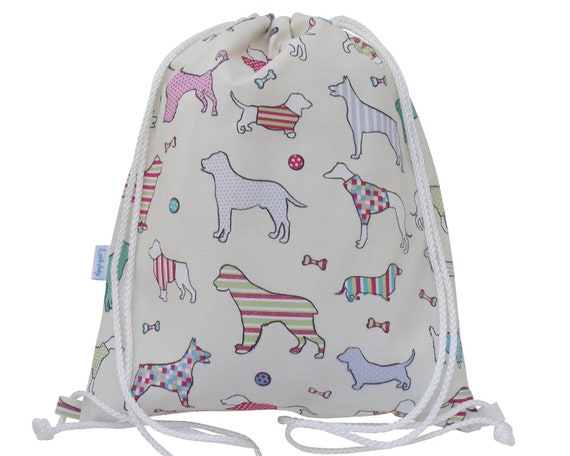 Personalised Dog//Puppy Gym//Tote//School//PE//Toy Drawstring Bag