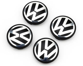 Set of 4 Volkswagen Wheel Center Caps – 56 mm / 60 mm / 70 mm (Set of 4)
