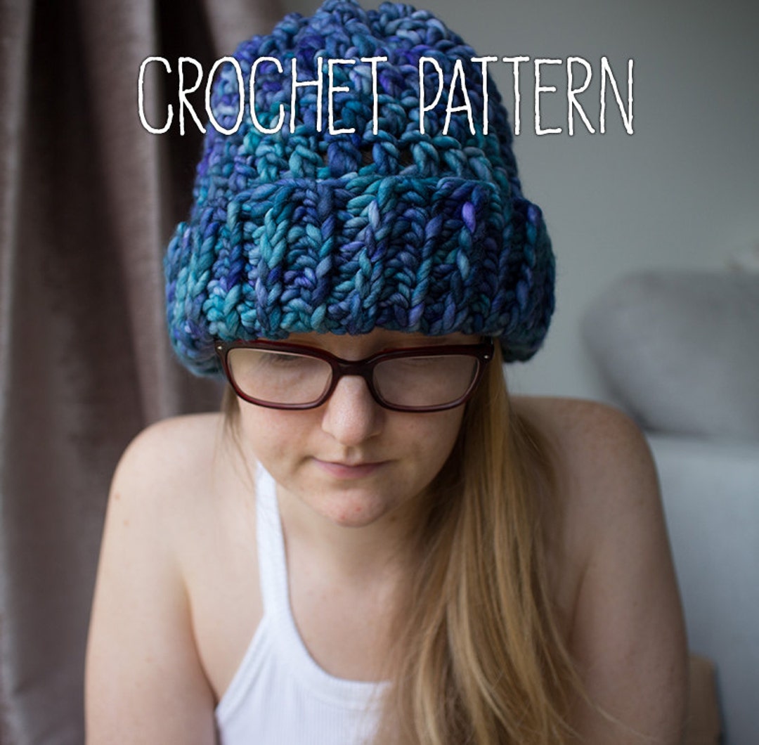 CROCHET PATTERN Super Chunky Beanie Hat - Etsy