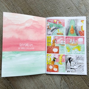 Daydream a comic zine about a girl with an overactive imagination and an immersive daydream world image 3