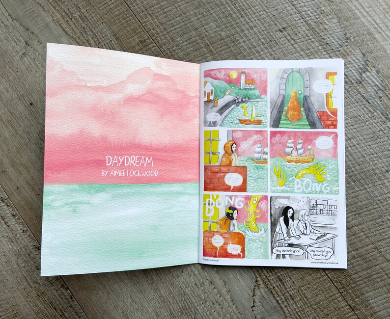 Daydream a comic zine about a girl with an overactive imagination and an immersive daydream world image 3