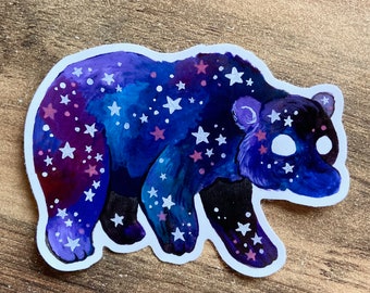 Starry Bear - Ursa Major Constellation Large Vinyl Sticker