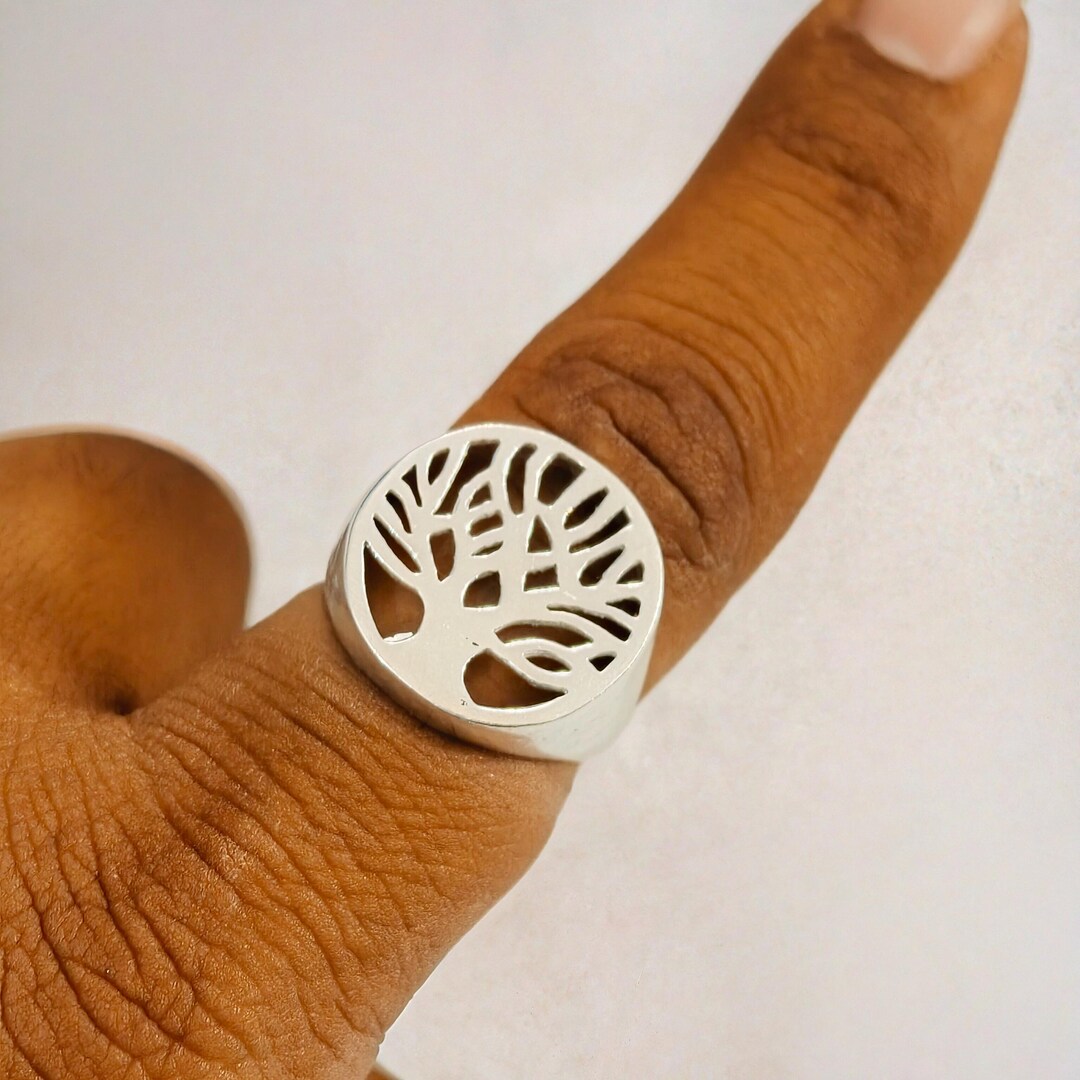 925 Sterling Silver Tree of Life Ring | Nature Inspired Symbolic ...