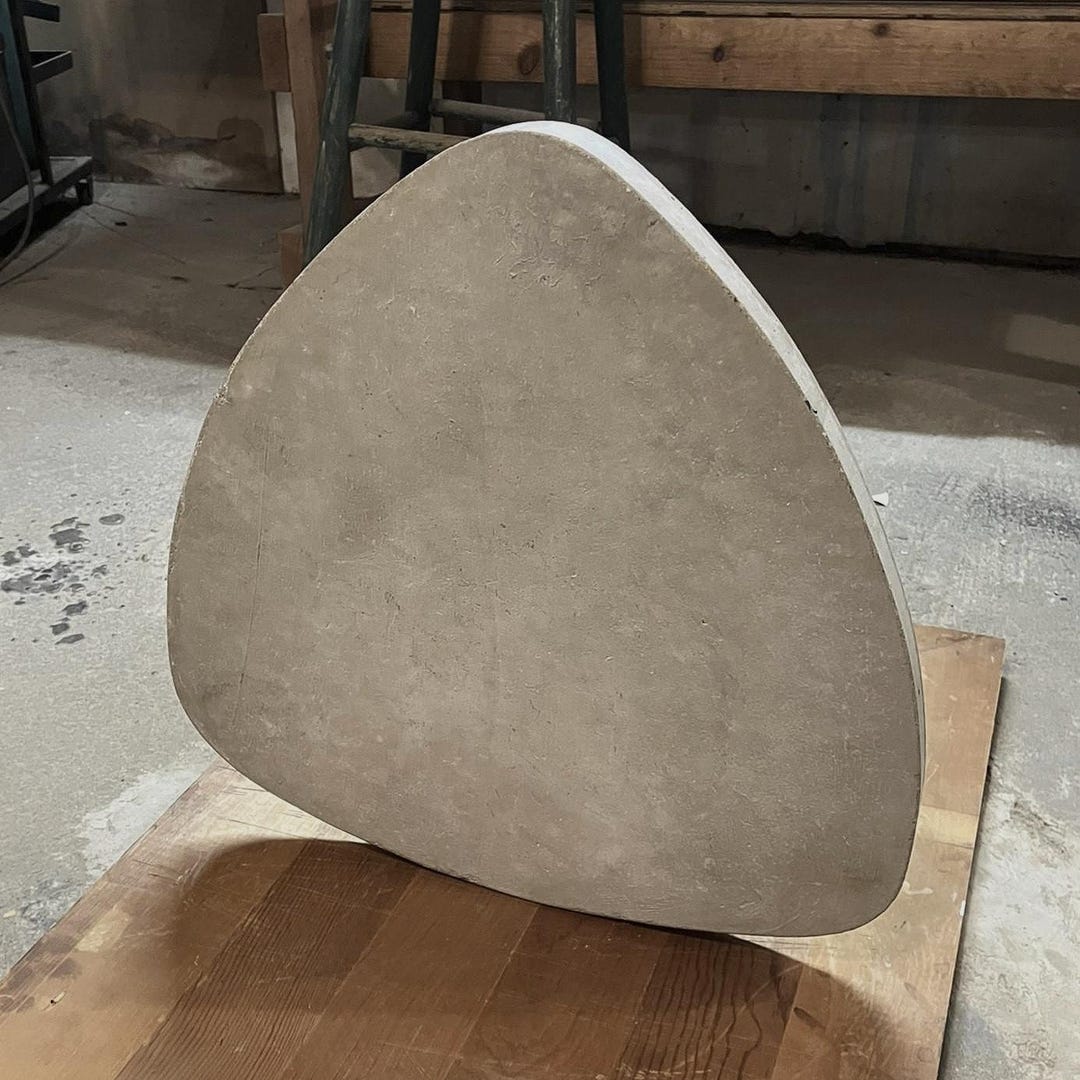 Concreat Rounded Corner Concrete Table Top - Triangle With Corners Rounded - Etsy