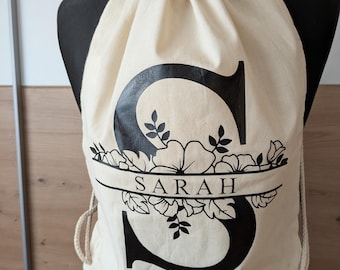 Personalized cotton backpack