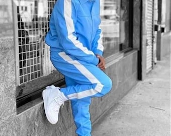 Men’s Handmade Leather Tracksuit Set – Genuine Sheepskin Sweatsuit