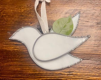 Elegant Stained Glass Dove