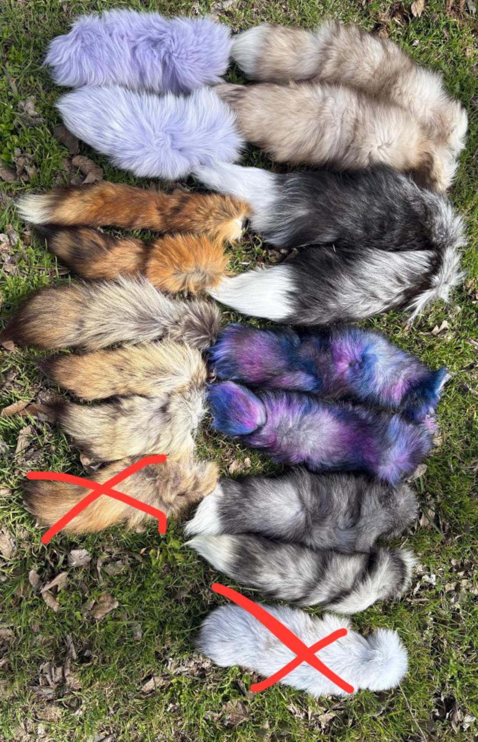 Therian tail keychains !REAL! !100% ETHICAL!! Mutants, dyes, and naturals !!read description!!
