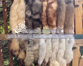 Therian tail keychains! Real & ethical - hand clipped - hand cleaned - good quality
