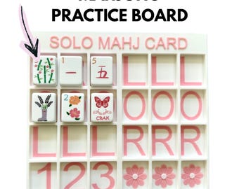 Mahjong Practice Board, Solo Mahj Training, 3D Printed PLA Game Accessory