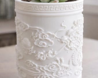 Dragon Planter Pot, Fantasy Indoor Outdoor Plant Holder | Mythical Home Decor