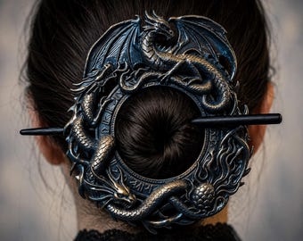 3D Printed Dragon Ring Hairpin