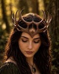 Woodland Antler Crown | Fantasy Headpiece | Fae Queen Crown | Cosplay & Renaissance Wear
