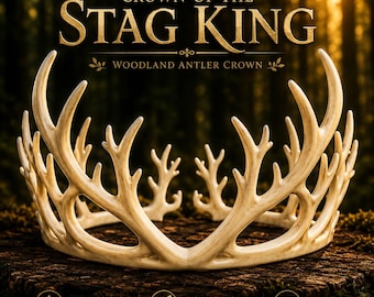 Stag King Antler Crown | Woodland Fantasy Cosplay Headpiece