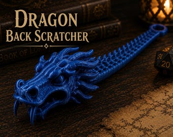 Dragon Back Scratcher, 3D Printed Fantasy Back Scratcher, Rainbow Dragon Scale Gift, Bookish Desk Accessory, Novelty Gift