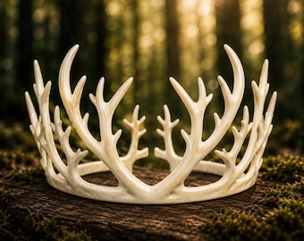 Forest Queen Antler Crown | Woodland Fae Headpiece, Renaissance Cosplay Accessory