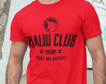 Kaiju's CLUB Shirt  Godzilla Tee Custom Soft Screen Print Unisex Sizing Tee