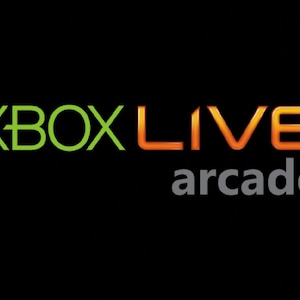 Puede incluir: Logotipo de Xbox Live Arcade sobre fondo negro. El texto "XBOX LIVE" es verde y naranja, con "Arcade" en gris debajo.