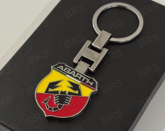 Abarth Scorpion Metal Keychain – Fiat 500 595 695 Pista – Car Gift