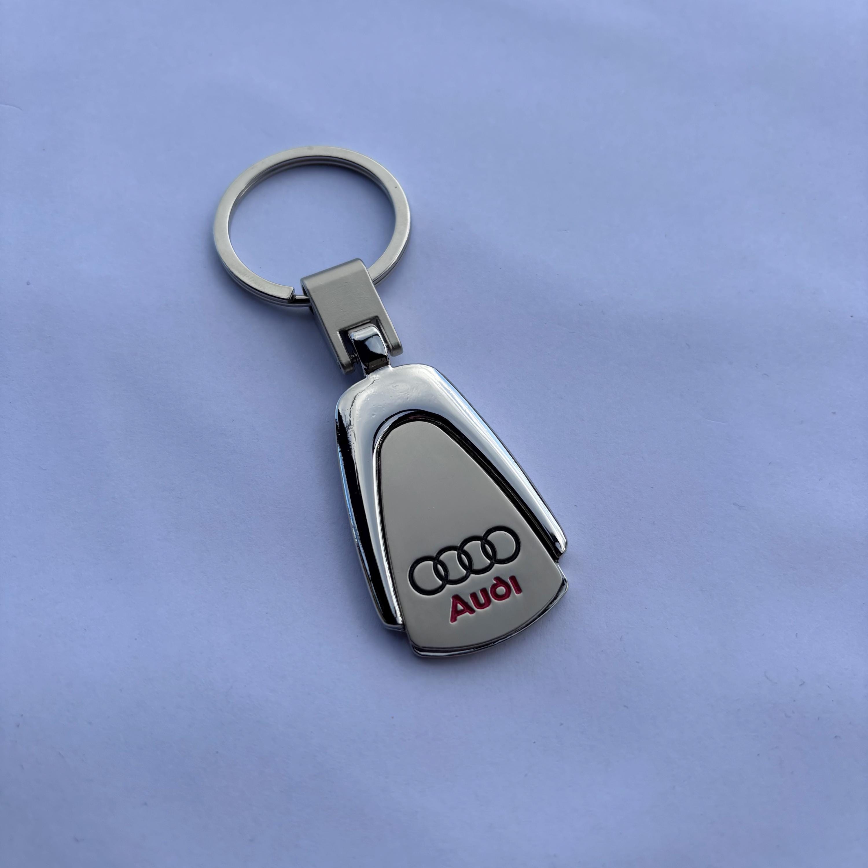Audi Silver Metal Keyring With Logo – Luxury Audi Keychain, Car ...
